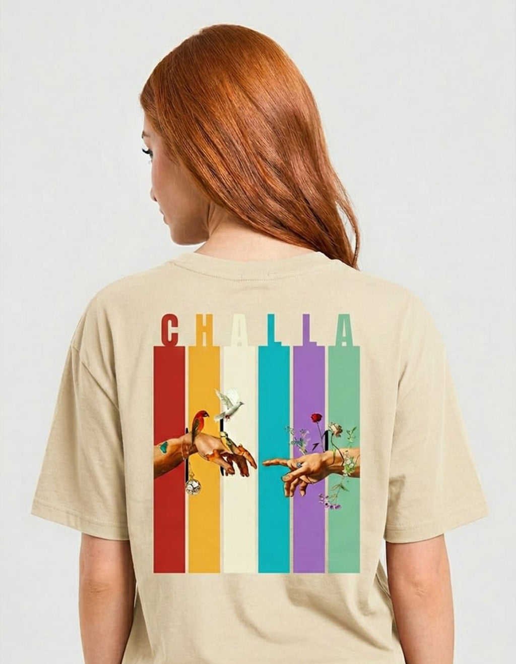 The World is In Your Hands T-Shirt Baige