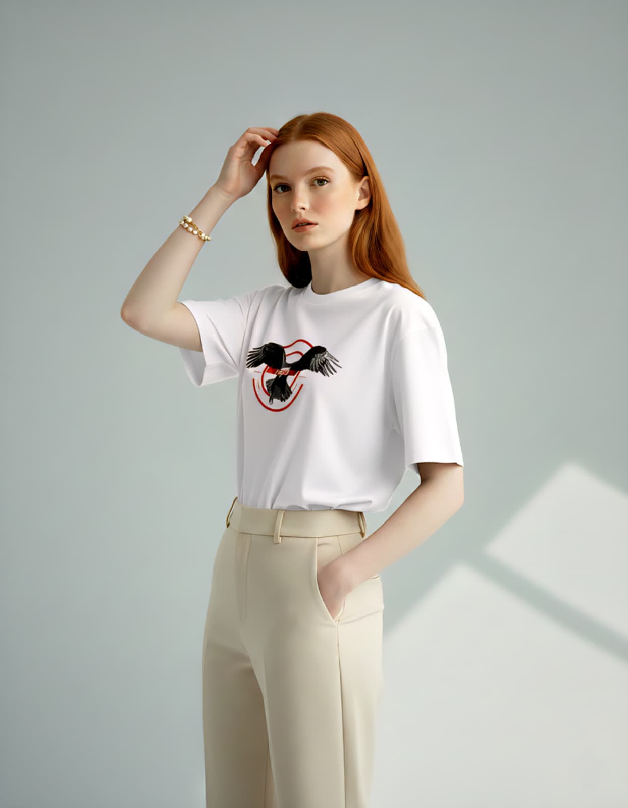 The No Risk No Story Eagle T-Shirt Off-White