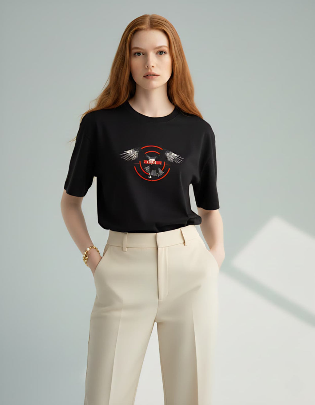 The No Risk No Story Eagle T-Shirt Black