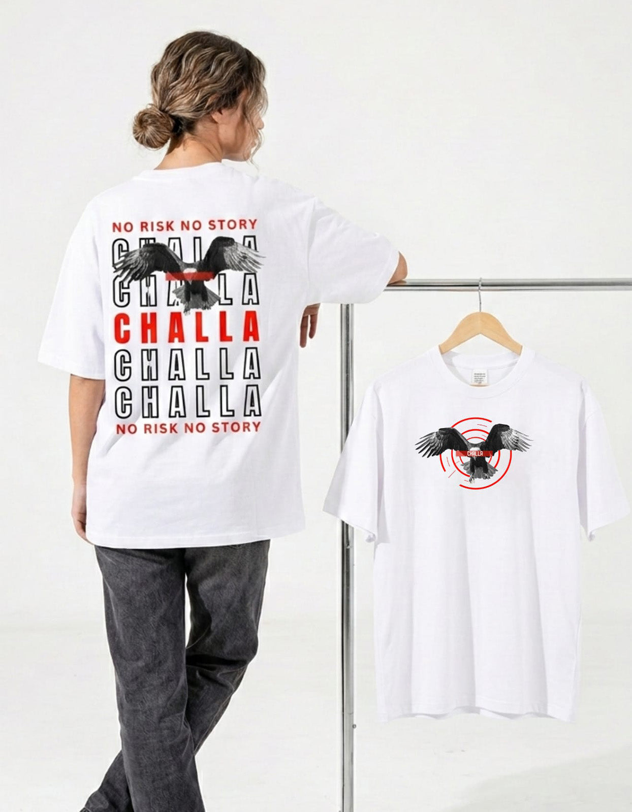 The No Risk No Story Eagle T-Shirt Off-White